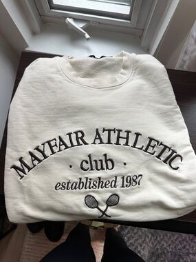 Mayfair Athletic Club Cream Sweatshirt